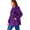 Woman Within Plus Size Fleece-Lined Taslon Anorak(Radiant Purple)
