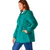 Woman Within Plus Size Fleece-Lined Taslon Anorak(Waterfall)