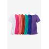 Woman Within Plus Size Lace-Trim Pintucked Tunic(Pink)