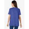Woman Within Plus Size Lace-Trim Pintucked Tunic(Tulip Purple)