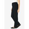 Woman Within Plus Size Perfect All-Cotton Back-Elastic Denim Jeans(Black)