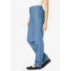 Woman Within Plus Size Perfect All-Cotton Back-Elastic Denim Jeans(Light Stonewash)