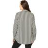 Woman Within Plus Size Perfect Long Sleeve Shirt(Black Stripe)