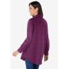 Woman Within Plus Size Perfect Long Sleeve Shirt(Deep Claret Allover Dot)