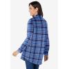 Woman Within Plus Size Perfect Long Sleeve Shirt(Evening Blue Pretty Plaid)