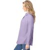 Woman Within Plus Size Perfect Long Sleeve Shirt(Pale Lilac)