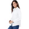 Woman Within Plus Size Perfect Long Sleeve Shirt(White)