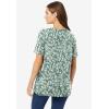 Woman Within Plus Size Perfect Printed Short-Sleeve Crewneck Tee(Petal Purple Tie Dye)