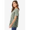 Woman Within Plus Size Perfect Printed Short-Sleeve Crewneck Tee(Petal Purple Tie Dye)