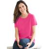 Woman Within Plus Size Perfect Printed Short-Sleeve Crewneck Tee(Pretty Turquoise Paisley)