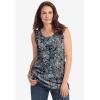 Woman Within Plus Size Perfect Scoopneck Tank (Petite Available)(Black)