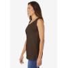 Woman Within Plus Size Perfect Scoopneck Tank (Petite Available)(Chocolate)