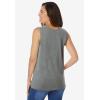 Woman Within Plus Size Perfect Scoopneck Tank (Petite Available)(Classic Medium Heather Grey)
