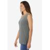 Woman Within Plus Size Perfect Scoopneck Tank (Petite Available)(Classic Medium Heather Grey)