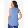 Woman Within Plus Size Perfect Scoopneck Tank (Petite Available)(French Blue)