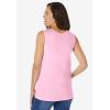 Woman Within Plus Size Perfect Scoopneck Tank (Petite Available)(Pink)
