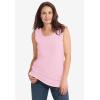 Woman Within Plus Size Perfect Scoopneck Tank (Petite Available)(Tropical Emerald)