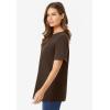 Woman Within Plus Size Perfect Short-Sleeve Crewneck Tee (Petite Available)(Chocolate)
