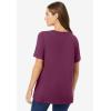 Woman Within Plus Size Perfect Short-Sleeve Crewneck Tee (Petite Available)(Deep Claret)