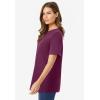 Woman Within Plus Size Perfect Short-Sleeve Crewneck Tee (Petite Available)(Deep Claret)