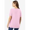 Woman Within Plus Size Perfect Short-Sleeve Crewneck Tee (Petite Available)(Pink)