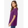Woman Within Plus Size Perfect Short-Sleeve Crewneck Tee (Petite Available)(Plum Purple)