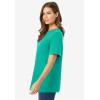 Woman Within Plus Size Perfect Short-Sleeve Crewneck Tee (Petite Available)(Pretty Jade)
