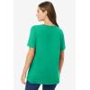 Woman Within Plus Size Perfect Short-Sleeve Crewneck Tee (Petite Available)(Tropical Emerald)