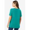 Woman Within Plus Size Perfect Short-Sleeve Crewneck Tee (Petite Available)(Waterfall)