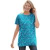 Woman Within Plus Size Perfect Short-Sleeve Crewneck Tee (Petite Available)(White)