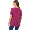 Woman Within Plus Size Perfect Short-Sleeve Crewneck Tee (Petite Available)(White)