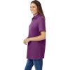 Woman Within Plus Size Perfect Short-Sleeve Polo Shirt(Black)