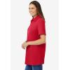 Woman Within Plus Size Perfect Short-Sleeve Polo Shirt(Classic Red)