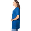 Woman Within Plus Size Perfect Short-Sleeve Shirred V-Neck Tunic(Bright Cobalt)