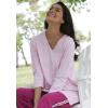 Woman Within Plus Size Perfect Three-Quarter Sleeve V-Neck Tunic(Black)