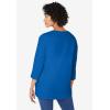 Woman Within Plus Size Perfect Three-Quarter Sleeve V-Neck Tunic(Bright Cobalt)