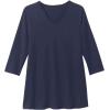 Woman Within Plus Size Perfect Three-Quarter Sleeve V-Neck Tunic(Pretty Turquoise)