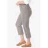 Woman Within Plus Size Pull-On Elastic-Waist Stretch Denim Capri Jeans(Grey Denim)