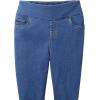 Woman Within Plus Size Pull-On Elastic-Waist Stretch Denim Capri Jeans(Indigo Sanded)