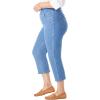 Woman Within Plus Size Pull-On Elastic-Waist Stretch Denim Capri Jeans(New Khaki)