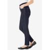 Woman Within Plus Size Pull-On Straight-Leg Gap-Free Stretch Denim Jeans(Indigo)