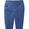 Woman Within Plus Size Pull-On Straight-Leg Gap-Free Stretch Denim Jeans(Medium Stonewash)