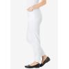 Woman Within Plus Size Pull-On Straight-Leg Gap-Free Stretch Denim Jeans(White)