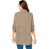Woman Within Plus Size Rayon Pintucked Effortless Tunic Blouse(New Khaki Geo)