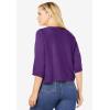 Woman Within Plus Size Rib Trim Cardigan Shrug Sweater(Radiant Purple)