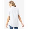 Woman Within Plus Size Short-Sleeve Button Down Seersucker Shirt(White)