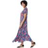 Woman Within Plus Size Short-Sleeve Crinkle Dress(Sky Blue Paisley Patchwork)