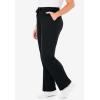Woman Within Plus Size Sport Knit Straight-Leg Pull-On Pants(Black)