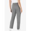 Woman Within Plus Size Sport Knit Straight-Leg Pull-On Pants(Medium Heather Grey)