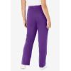 Woman Within Plus Size Sport Knit Straight-Leg Pull-On Pants(Purple Orchid)